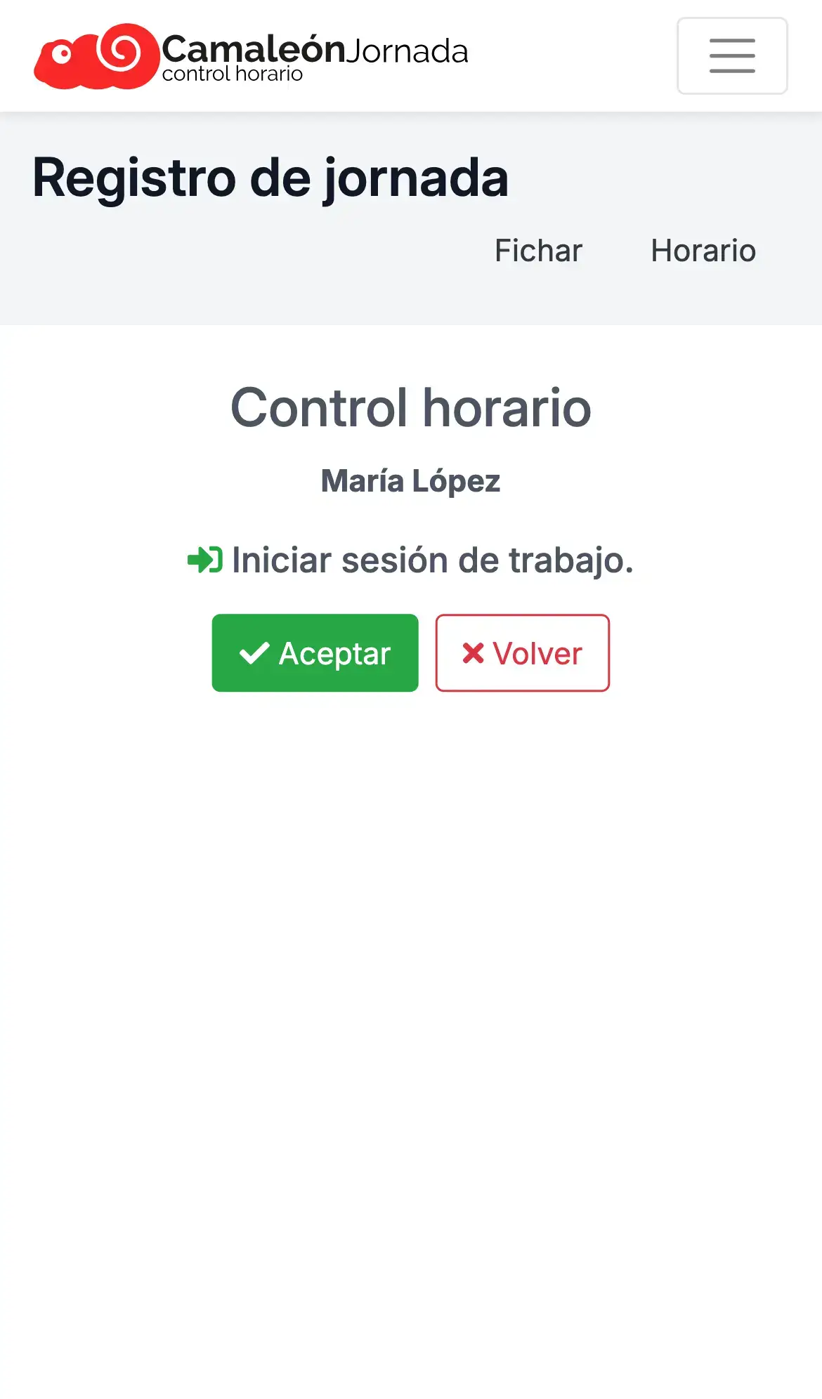 Fichar desde el móvil